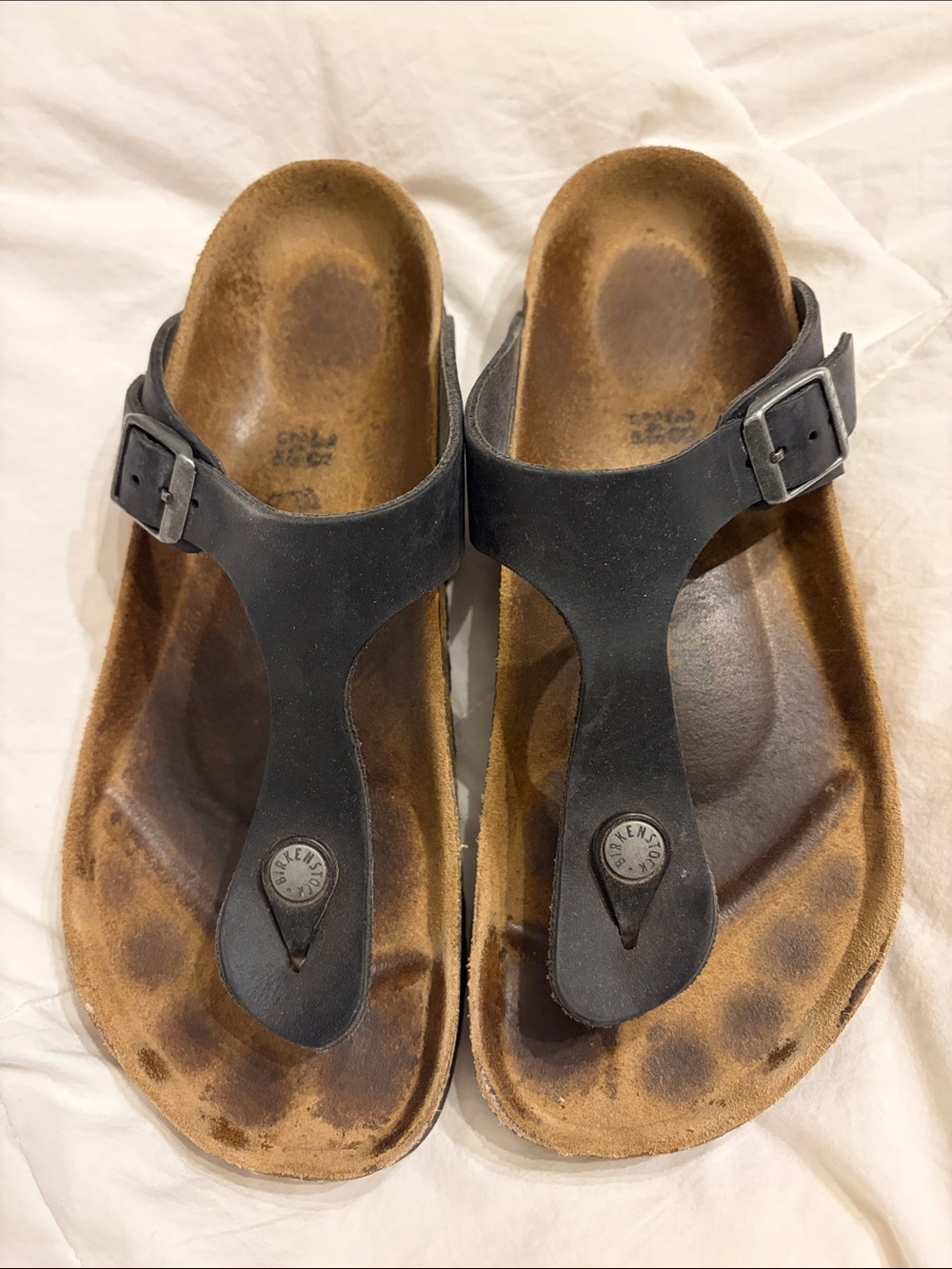 Birkenstock Gizeh Black Leather 38 regular